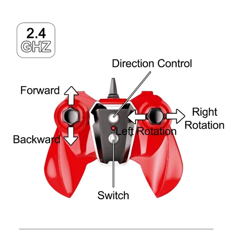 Flytec 015 RC Car 360 Degree Bouncing Rotation Devil Fish Crazy Gyro Truck Monster Rock With Light