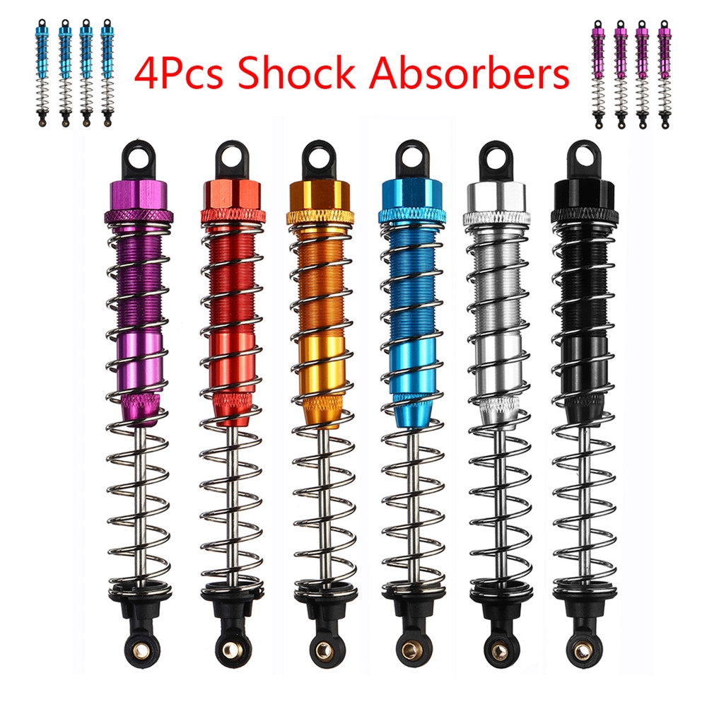 4PC 180007 130MM Aluminum Alloy Front Rear Shock Absorber For HSP 1:10 Rc Car Climbing Rock Crawler