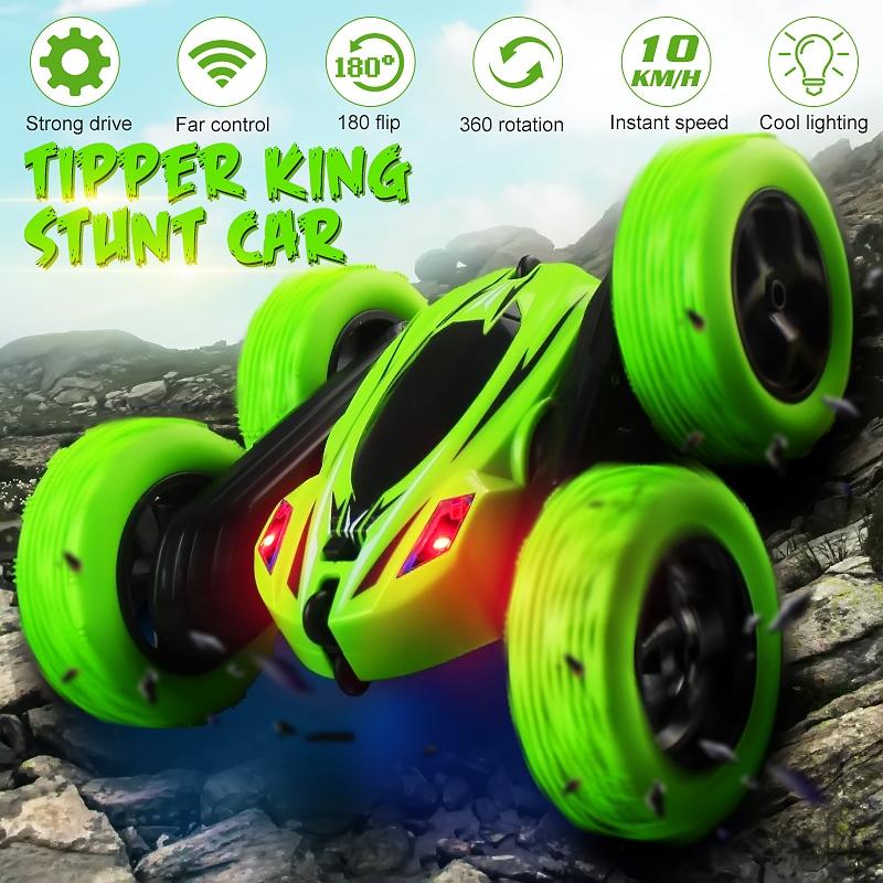 RC Stunt Car 2.4Ghz RC Car Off Road Electric Race Double Sided 360 RTR Toy