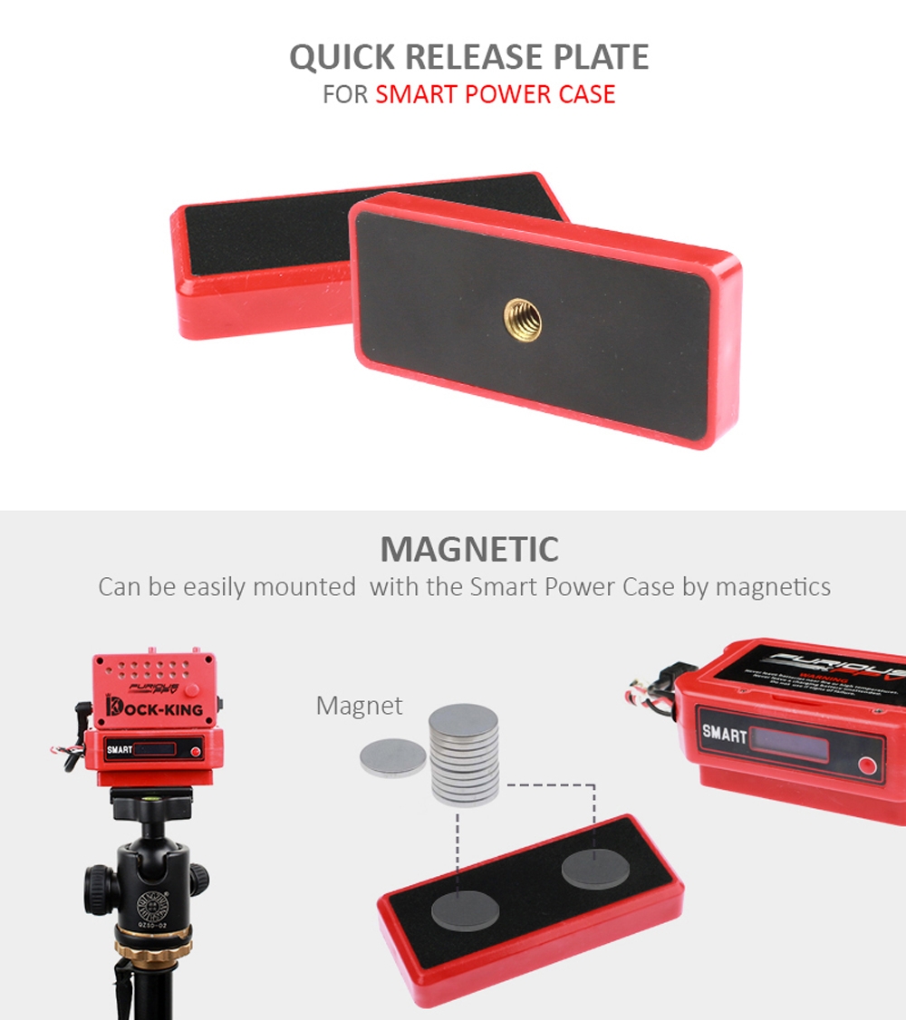 FuriousFPV Magnetic Quick Release Plate for Smart Power Case Dock-King Ground Station