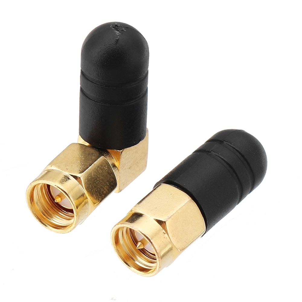 1PC 25mm 2.4G 2DBi Gain SMA-J Male Connector Black 90 Degree/Straight Mini Short FPV Thumb Antenna