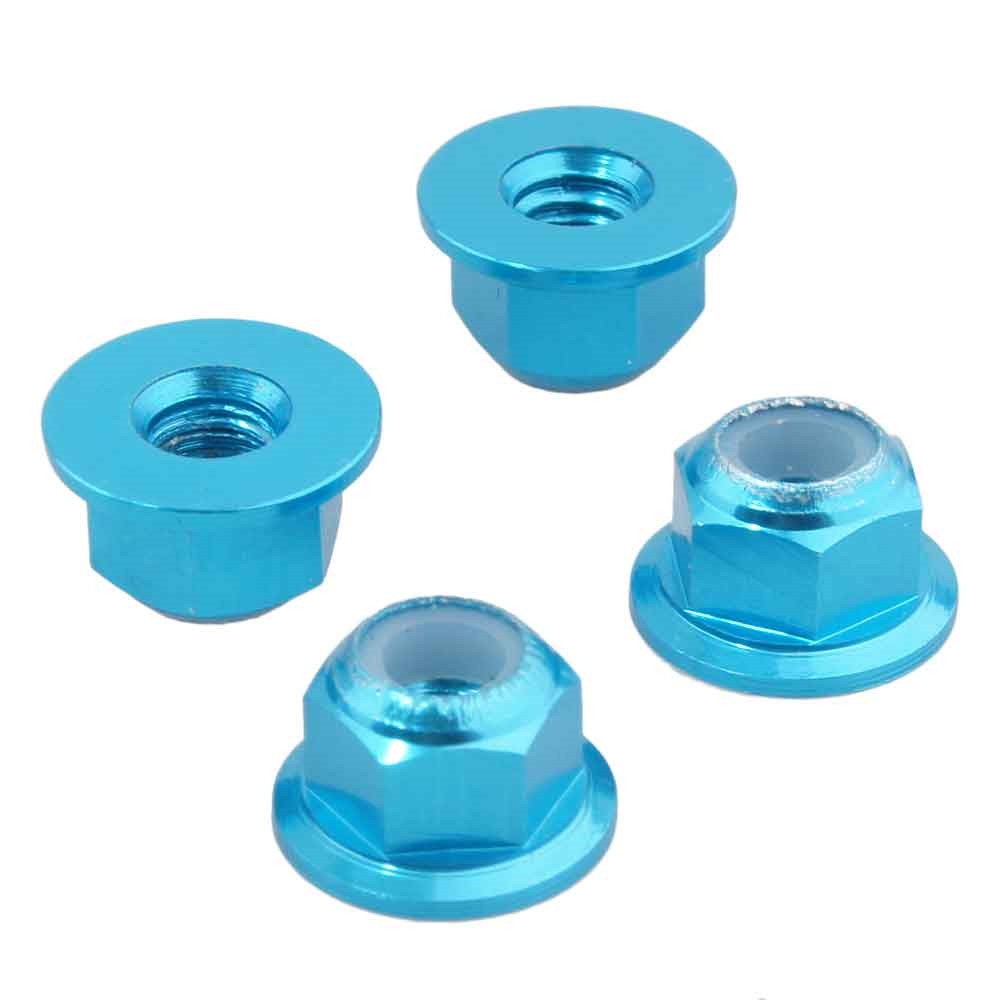 4PCS HSP 94101 94102 94105 1/10 Rc Car Upgrade Parts 102049 02055 Aluminum Alloy M4 Nylon Locknut