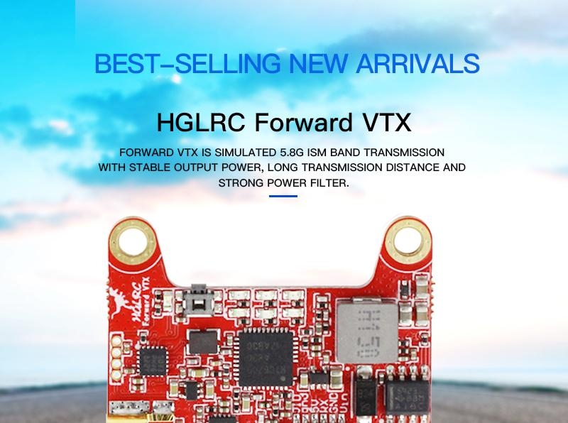 HGLRC Forward VTX 5.8G 48CH 25/50/100/200/400MW Switchable FPV Transmitter For Racing RC Drone