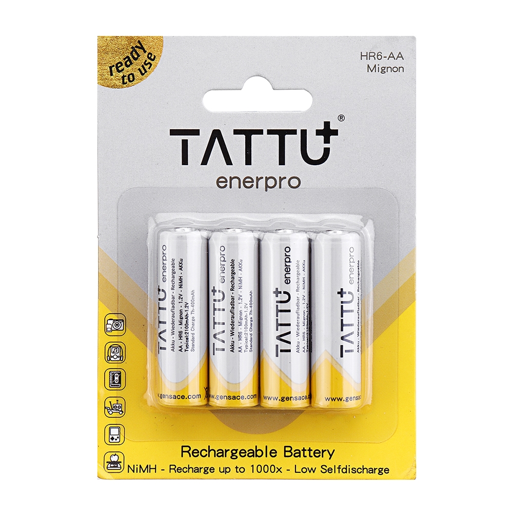 4Pcs ACE TATTU 1.2V 2100mAh NiMH AA Battery for RC Toys