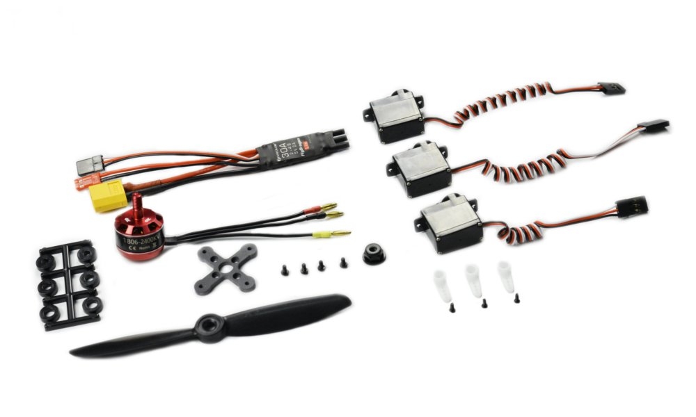 SonicModell Power Combo 1806 KV2400 Brushless Motor & 30A ESC & 8g Servo & 5045 Propeller Spare Parts For Skyhunter Racing Airplane