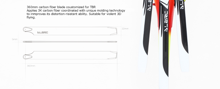 ALZRC Devil 380 FAST Three-Blade Rotor Upgrade TBR Set