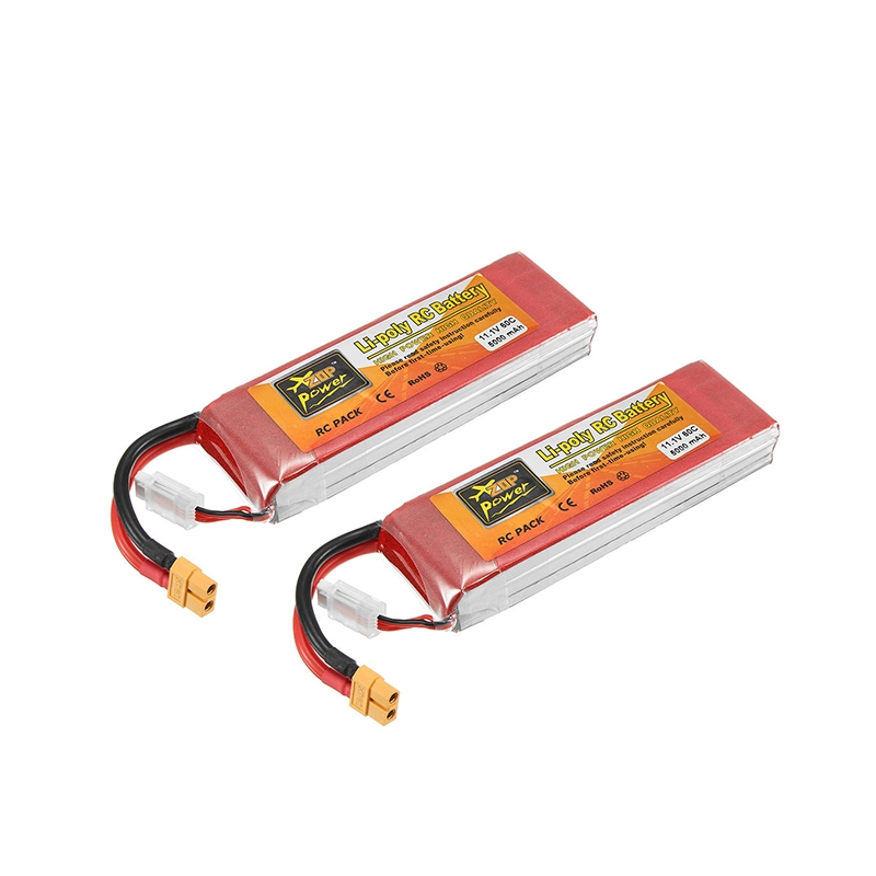 2Pcs ZOP Power 11.1V 5000mAh 60C 3S Lipo Battery XT60 Plug For RC Car Quadcopter