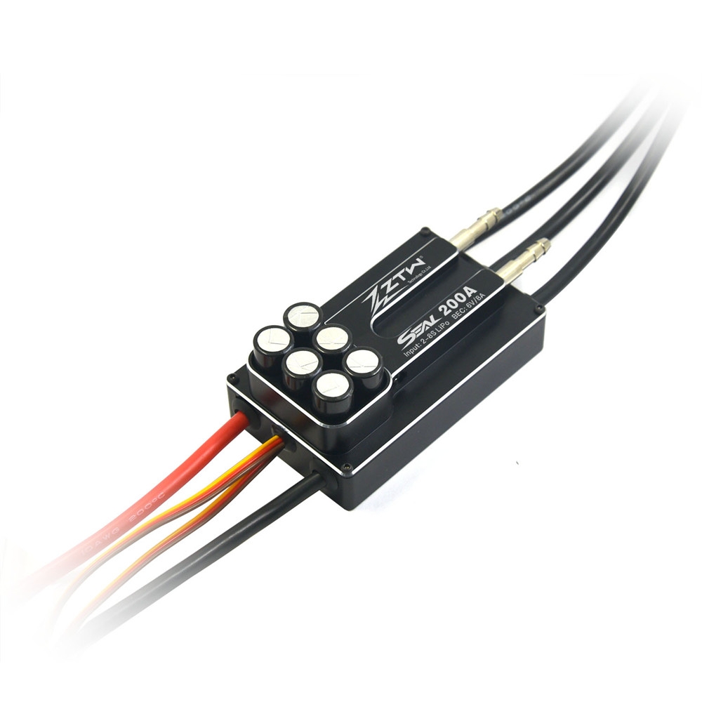 ZTW Seal 200A V2 Brushless ESC Waterproof All Metal Case Speed Controller for RC Boat Model