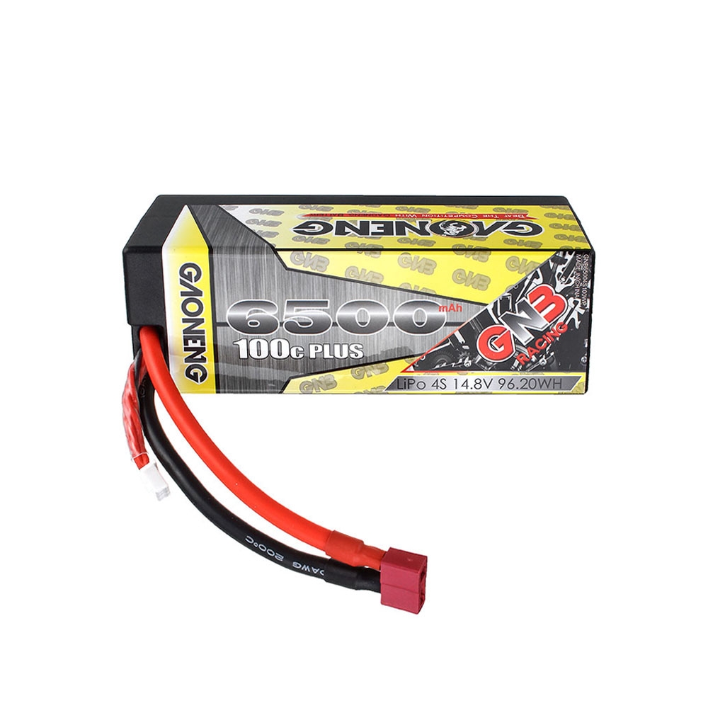 Gaoneng GNB 14.8V 6500mAh 100C 4S Lipo Battery T Plug for 1:8 RC Car