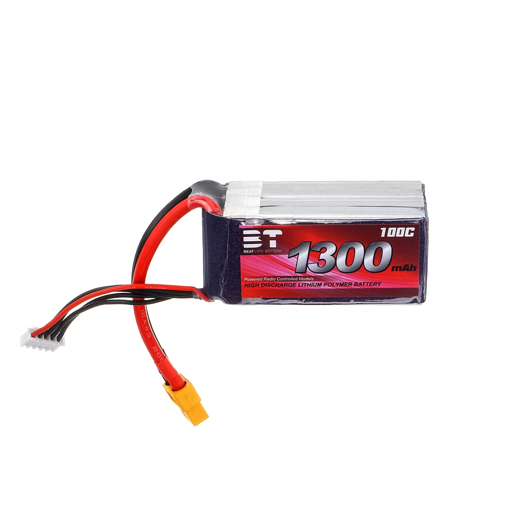 BT 14.8V 1300mAh 100C 4S Lipo Battery XT60 Plug for Eachine Wizard X220 FPV RC Drone