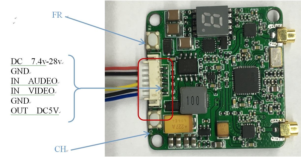 SJ-FT29 5.8G 48CH 50mw/300mw/800mw Adjustable Dual Power FPV Transmitter for FPV RC Drone