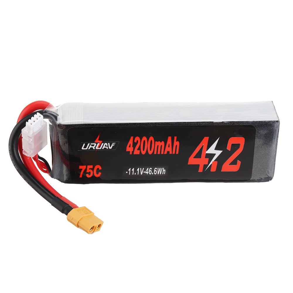 URUAV 11.1V 4200mAh 75C 3S Lipo Battery XT60 Plug for RC Racing Drone