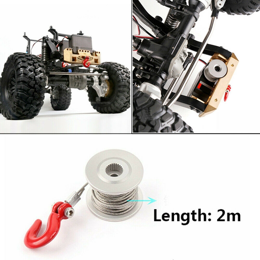 Upgrade Aluminum 25T Servo Winch Kits for 1/10 RC Crawler Car Accessory Parts