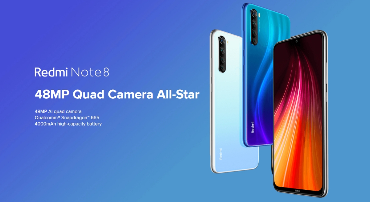 Xiaomi Redmi Note 8 Global Version 6.3 inch 48MP Quad Rear Camera 4GB 128GB 4000mAh Snapdragon 665 Octa core 4G Smartphone