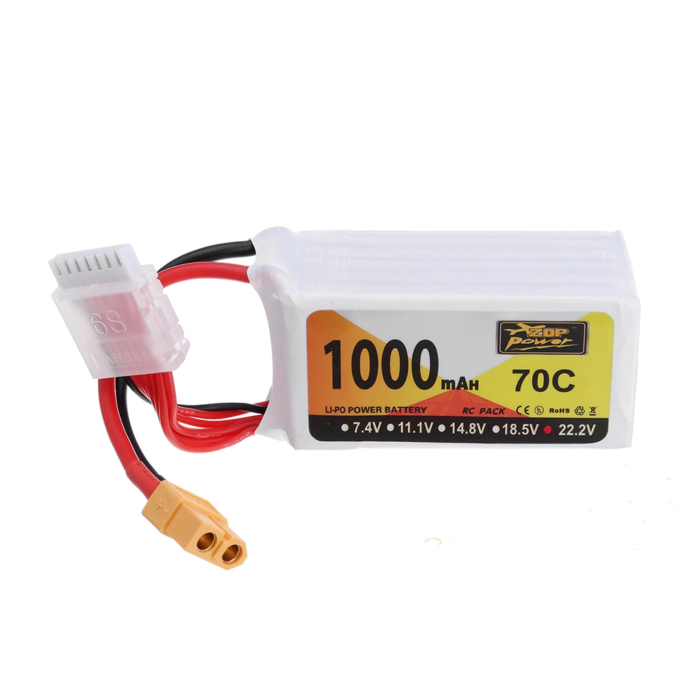 ZOP Power 22.2V 1000mAh 70C 6S Lipo Battery XT60 Plug for iFlight Nazgul5 227mm Drone