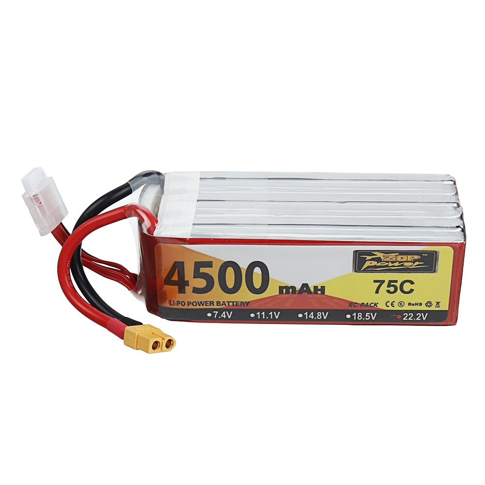 ZOP Power 22.2V 4500mAh 75C 6S Lipo Battery XT60 Plug for ALZRC Devil 505 FAST RC Helicopter