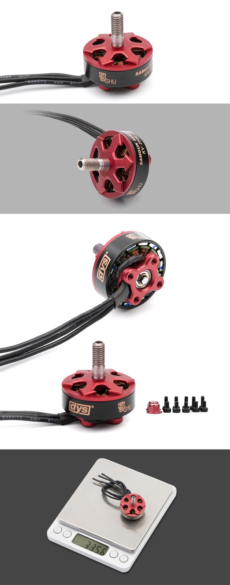 DYS Samguk Series Shu 2306 2250KV 2500KV 2800KV 3-4S Brushless Motor for RC FPV Racing Drone