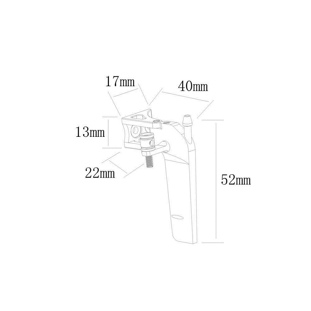 52mm Aluminum Water Rudder Absorbing Steering Part w/ Suction Device for 30-50cm RC Boat Model