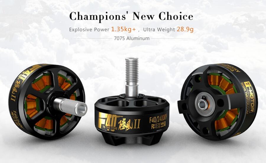 T-Motor F40 II 2305 2600KV 2400KV Brushless Motor 3-4S For 200 210 220 RC Frame Kit