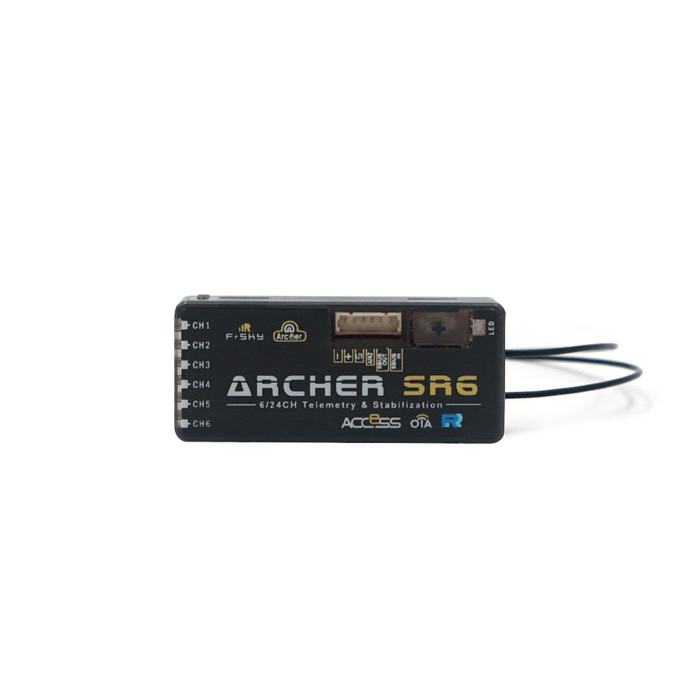 FrSky ARCHER SR6 OTA 2.4GHz 6/24CH ACCESS S.Port/F.Port PWM SBUS Output Full Range Telemetry & Stabilization Receiver for RC Drone