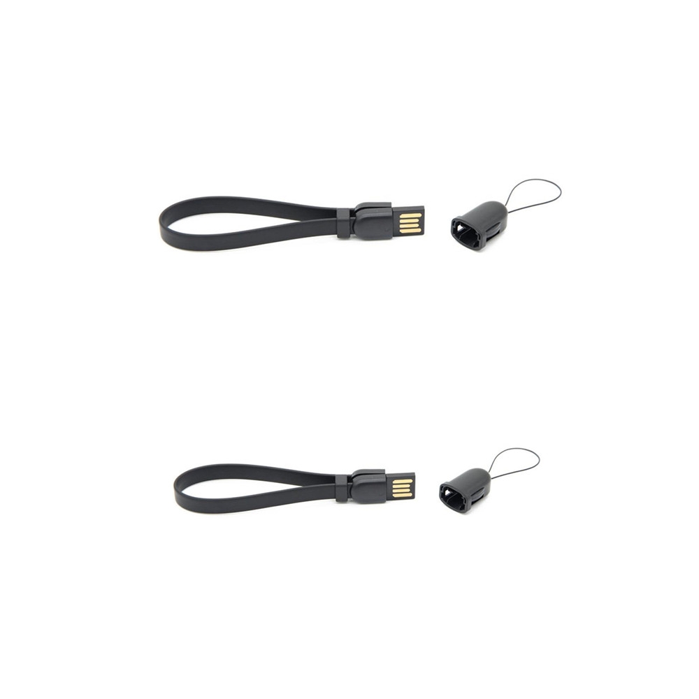 2pcs USB Extender Data Sync Cable Adaptor Charging Data Cable For DJI Osmo Action Sports Camera Lanyard Accessory