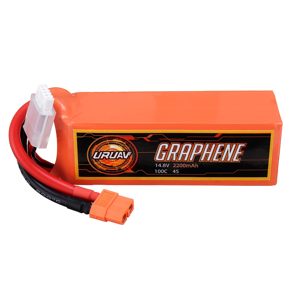 URUAV GRAPHENE 14.8V 2200mAh 100C 4S Lipo Battery XT60 Plug for FPV RC Racing Drone