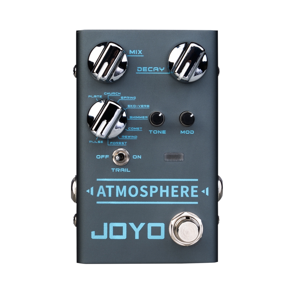 JOYO R-14 ATMOSPHERE Reverb Guitar Pedal SPRING/CHURCH/PLATE/EKO-VERB/SHIMMER/COMETS/REWIND/FOREST/PULSE 9 Digital Reverb Effect