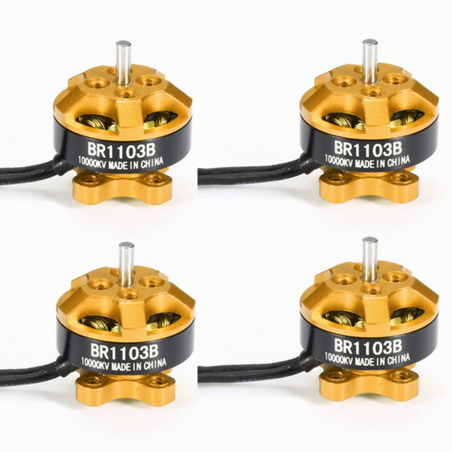 4X Racerstar Racing Edition 1103 BR1103B 10000KV 1-3S Brushless Motor Gold For 50 80 100 Mini Frame