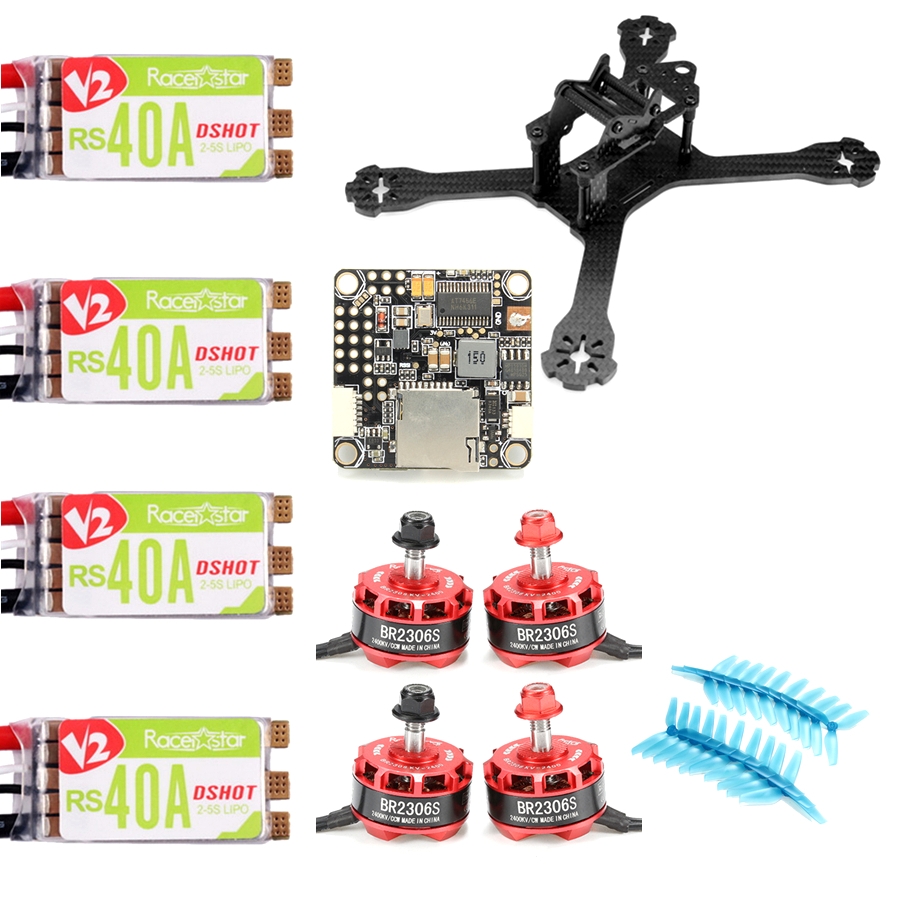 Realacc XS220 FPV Racing Frame w/ Racerstar BR2306S 2400KV Motor RS40A V2 BLHELI_S 5042 Prop F4