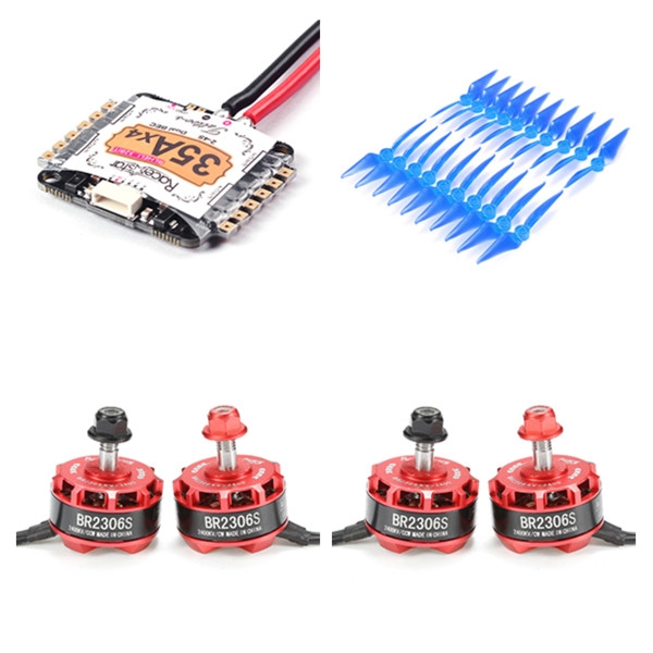 Racerstar BR2306S 2400KV Motor+Tattoo 35A 4in1 2-4S ST/ARM Blheli_32 ESC+5038 Propeller Blue